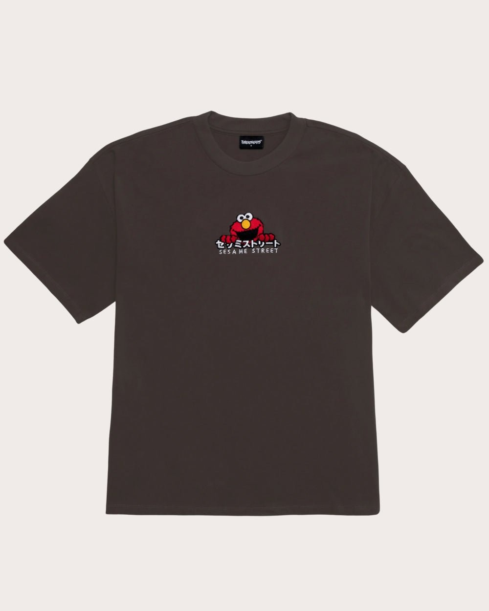 Elmo Tokyo Oversized Embroidered Tee Sesame Street Unisex 100% Combed Cotton