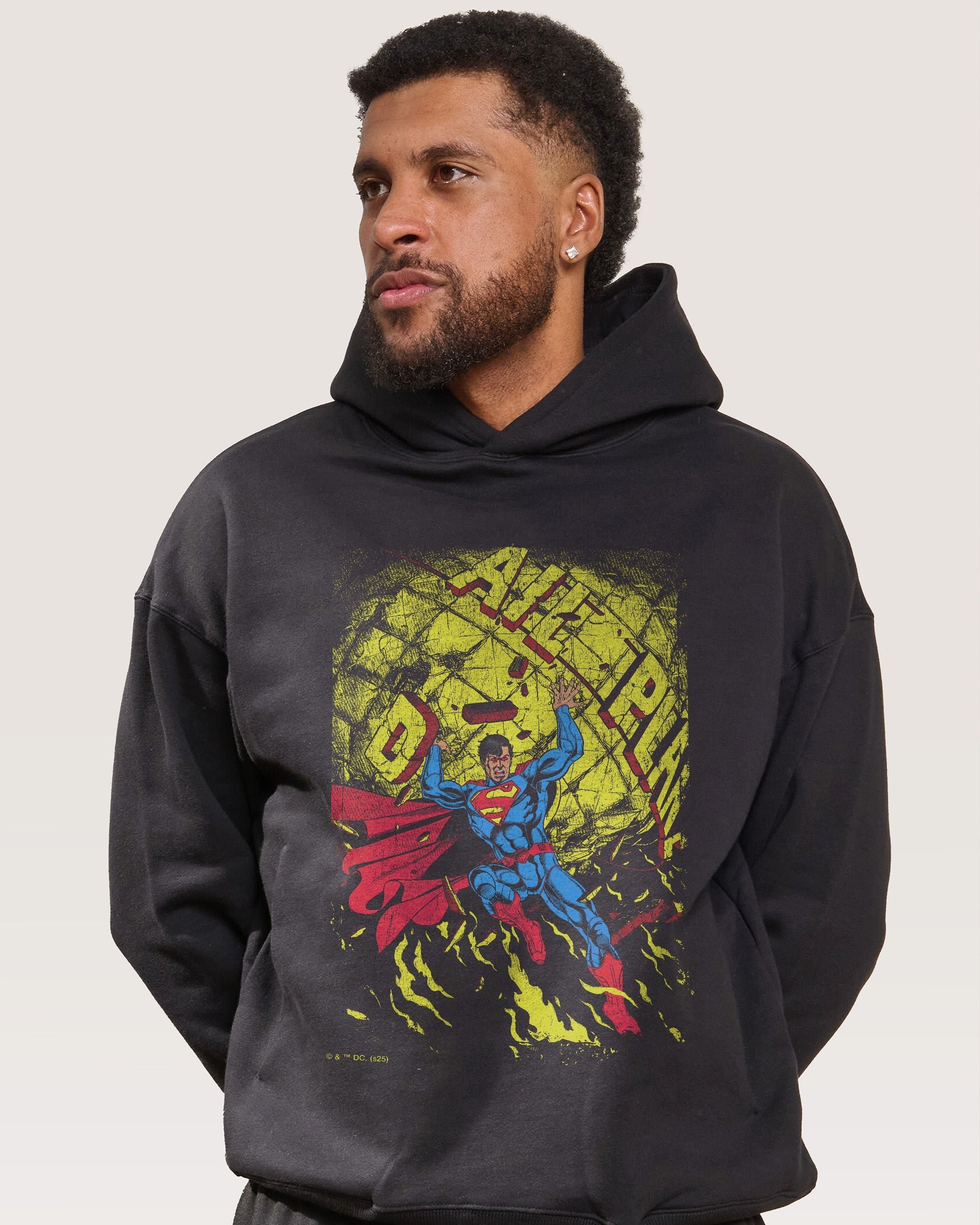 Superman Fire Hoodie - Official DC Collab Premium Unisex Graphic Hoodie
