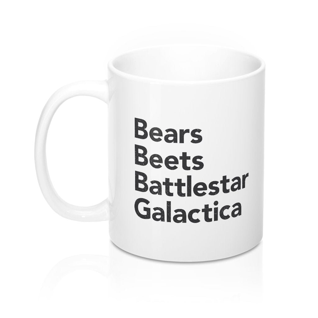 Bears Beets Battlestar Galactica Coffee Mug - The Office Dwight Schrute 11oz White Ceramic