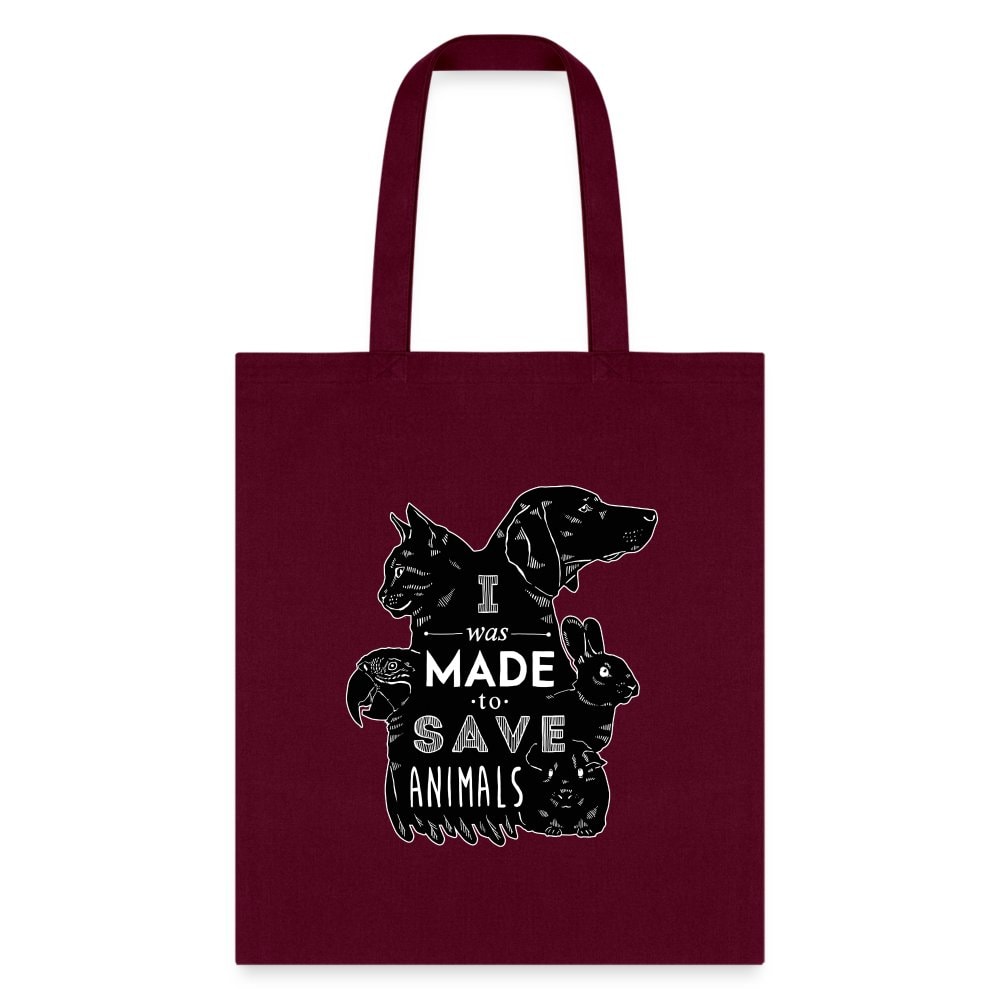 Veterinary I Was Made to Save Animals Black Cotton Tote Bag