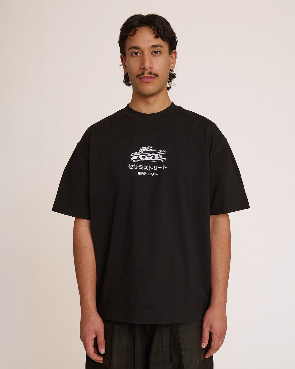 Oscar Japanese Oversized Graphic Tee Sesame Street Collab Unisex 100% Combed Cotton