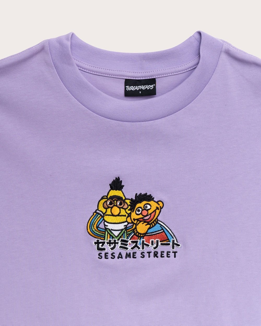 Bert and Ernie Tokyo Oversized Embroidered T-Shirt - Unisex 100% Combed Cotton