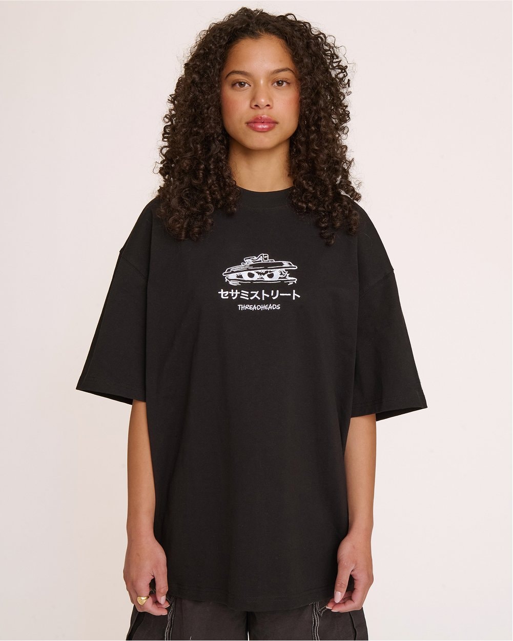 Oscar Japanese Oversized Graphic Tee Sesame Street Collab Unisex 100% Combed Cotton
